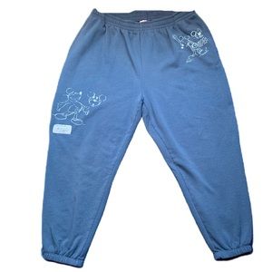 RARE DISNEY SWEATPANTS MICKEY MOUSE MENS PANTS 2XL MAD CHARACTER
